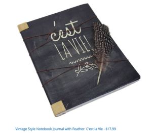 story outline, vintage style, notebook, modern artisan