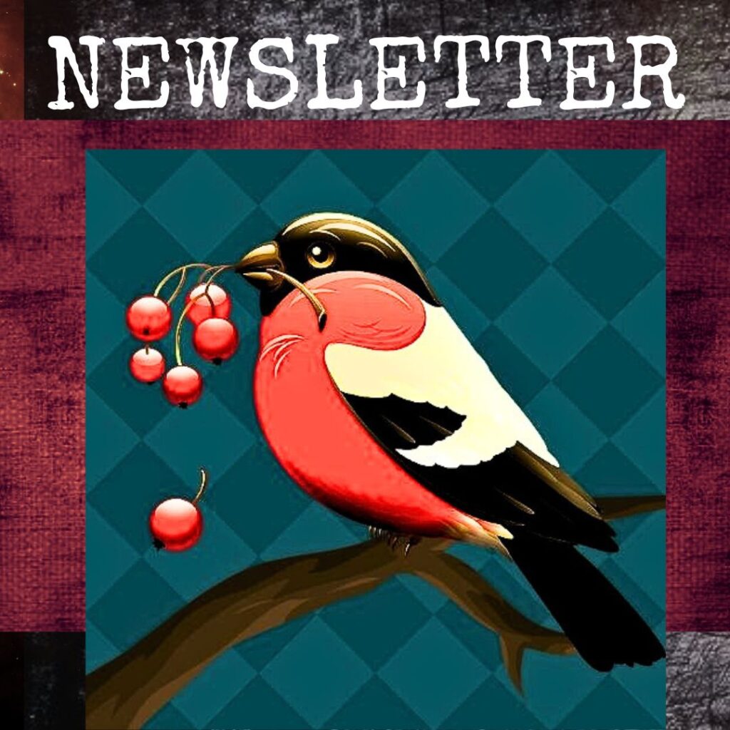 Newsletter logo with red robbin